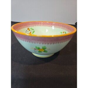 Adams Calyx Ware Hand Painted Lowestoft Medium Serving Bowl 1940